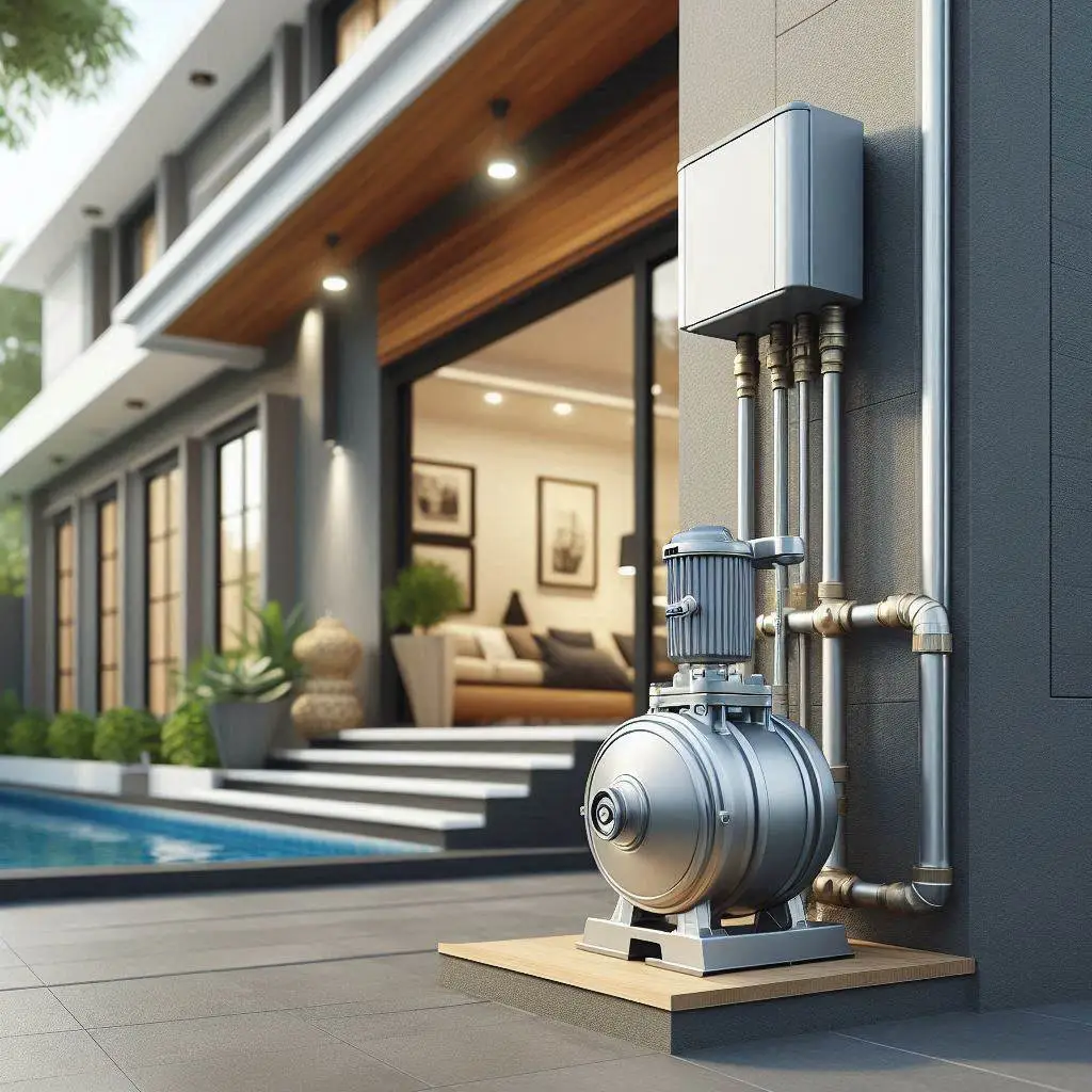 Professional pressure pump installation in modern Indian home